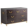 Credenza in legno e ottone di Michele Bonan*Chelini Outlet