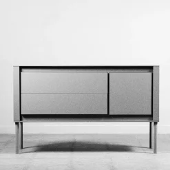 Credenza in Legno Laccato Grigio Opaco*Paolo Pallucco Clearance