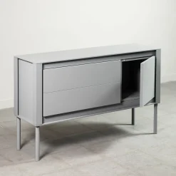 Credenza in Legno Laccato Grigio Opaco*Paolo Pallucco Clearance