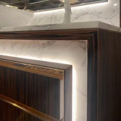 Credenza in marmo Arabescato Frame LF con specchio*Estro Collezioni Clearance