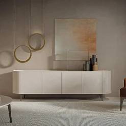 Credenza intarsiata bianca Alfea*Carpanelli Sale