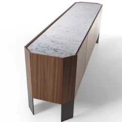 Credenza Miele a 4 ante in Canaletto e Carrara*Durame New