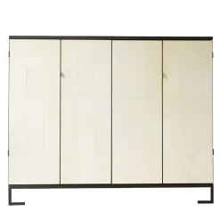 Credenza Ms. Chang in Rovere Scuro e Pelle-Pergamena*Revolution Archstudio Discount