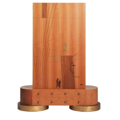 Credenza "Narciso" in Noce e Radica di Legno di Aurelio Porro*Gaffuri Outlet