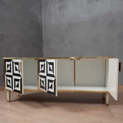 Credenza Optical in bianco e nero*Justfurnituress New