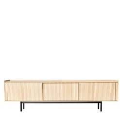 Credenza Sipario 3 porte bassa in frassino naturale*Dale Italia New