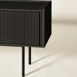 Credenza Sipario a 2 ante alte in frassino nero*Dale Italia Outlet