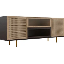 Credenza Swing in Legno di Frassino con Gambe in Ottone*Morelato Online