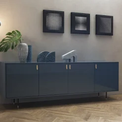 Credenza Universe a 4 porte blu denim*Morica Design