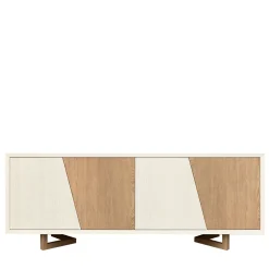 Credenza Urban Mosaic in Legno di Frassino Finitura Bianco Stil e Grano*Ebanisteria Roberto Gambella Best