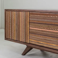 Credenza Vertigo in Noce Policromo Intarsiato*CG Capelletti Best