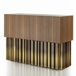 Credenza vintage Mirage con scultura in ottone fatta a mano*Laab Best