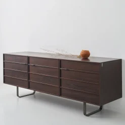 Credenza Zen in noce con ripiani in vetro #1*Modesign Discount