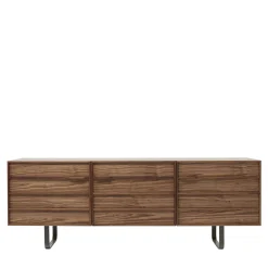Credenza Zen in noce con ripiani in vetro #2*Modesign New