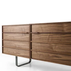 Credenza Zen in noce con ripiani in vetro #2*Modesign New