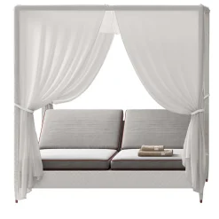 Daybed bianco a 2 posti con baldacchino*CPRN Homood Discount