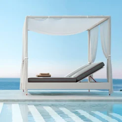 Daybed bianco a 2 posti con baldacchino*CPRN Homood Discount