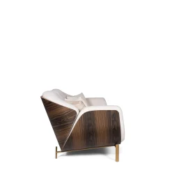 Divano a 3 posti Baidà in bouclé bianco*FROMM.