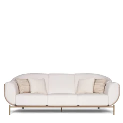 Divano a 3 posti Baidà in bouclé bianco*FROMM.