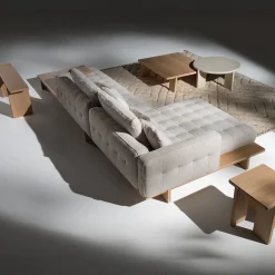 Divano ad Angolo Amsterdam Beige con Base in Legno*Ferri 1956 Discount