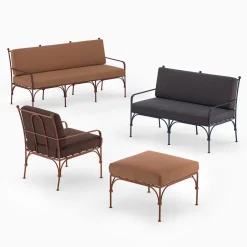 Divano blu a 2 posti Nottambula*Dante Negro