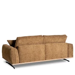 Divano Boboli giallo ocra con base in pelle marrone chiaro*Mantellassi 1926 Discount