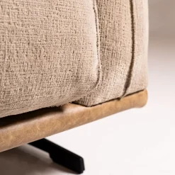 Divano Boboli in Tessuto Beige e Pelle Cammello*Mantellassi 1926 Best