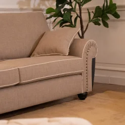 Divano Borghese beige a due posti*Mantellassi 1926 Discount