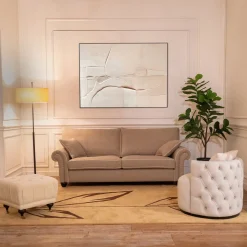 Divano Borghese beige a due posti*Mantellassi 1926 Discount