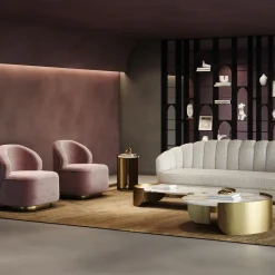 Divano Bouclé Medio Bianco Nest*Encore Italia Discount