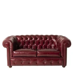 Divano Chesterfield pelle bordeaux*Mantellassi 1926 Online