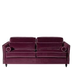 Divano classico Bramante velluto bordeaux*Mantellassi 1926 Outlet