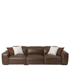 Divano componibile Placido pelle marrone*Mantellassi 1926 Discount