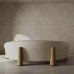 Divano curvo bianco Golfo*Livio Cioffi Best