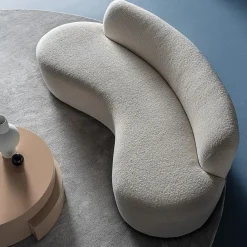 Divano Curvy Mono in tessuto bianco di Paola Navone*Casamilano Outlet