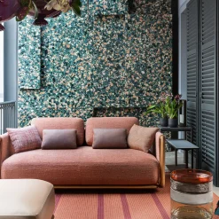 Divano da esterno modulare rosa Moorea Tulum*Giorgetti Clearance