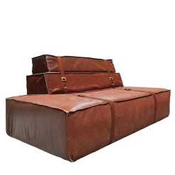 Divano Docker in pelle marrone cognac*DLA Design Lab Sale