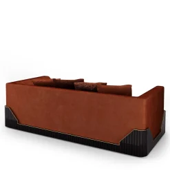 Divano Douglas in velluto color ruggine*Cafedesart Online