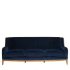 Divano Futura a 3 posti trapuntato blu*Salda Outlet