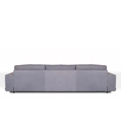Divano Glam con chaise longue pelle azzurra*Mantellassi 1926 Clearance