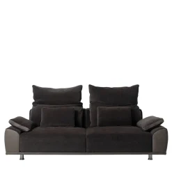 Divano Grand Tour in tessuto e pelle nera*Mantellassi 1926 Discount