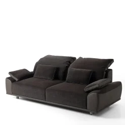 Divano Grand Tour in tessuto e pelle nera*Mantellassi 1926 Discount