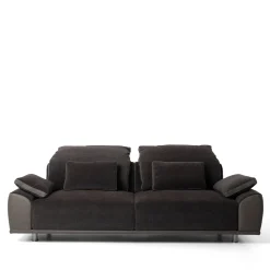 Divano Grand Tour in tessuto e pelle nera*Mantellassi 1926 Discount