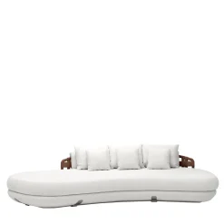 Divano grande Lee in pelle marrone e tessuto bianco di Pulina Exclusive Interiors*Daytona Sale