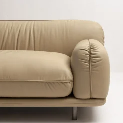 Divano in pelle beige Super MC*Hemo Outlet