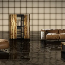 Divano in pelle marrone Saint Germain*Giopagani