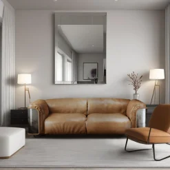 Divano in pelle marrone Saint Germain*Giopagani