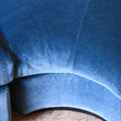 Divano in Velluto Blu a 4 Moduli*Molto Collectibles New