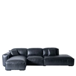 Divano Modulabile Placido in Pelle Antracite*Mantellassi 1926 Best