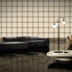 Divano modulare in pelle nera Vicious*Giopagani New